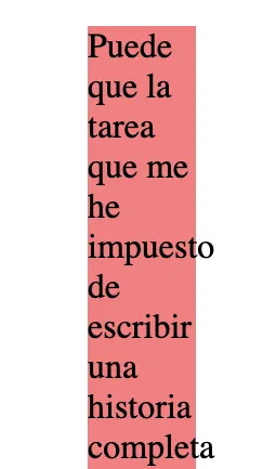 Línea de texto no ajustada.