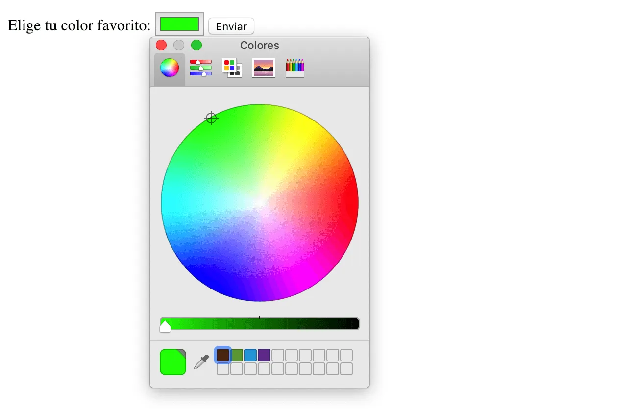 Input de tipo color en formularios HTML5