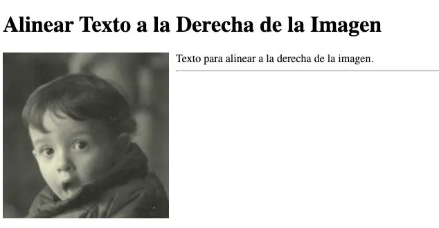 Resultado con el texto alineado a la derecha de la imagen